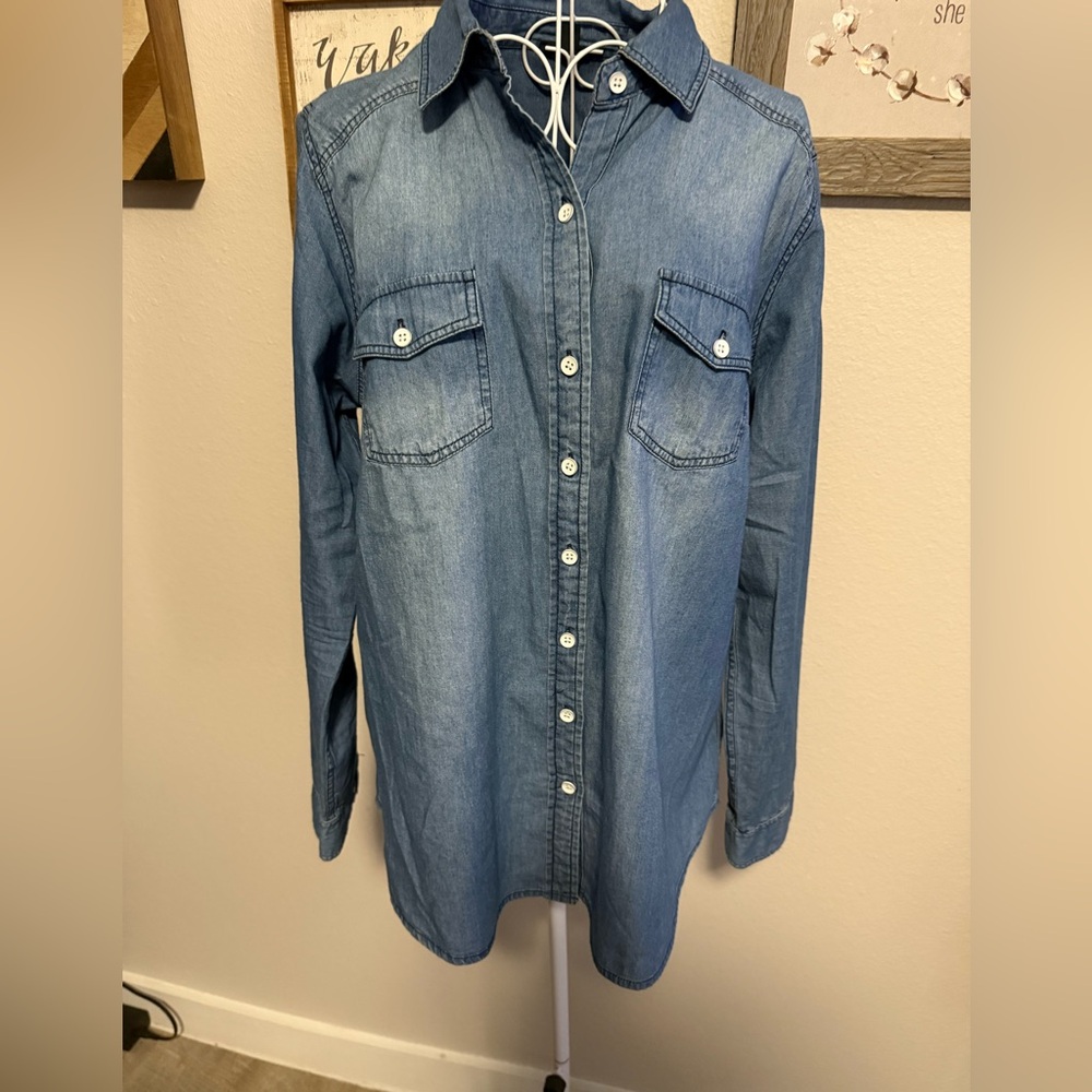 Torrid Indigo Button-Up Top